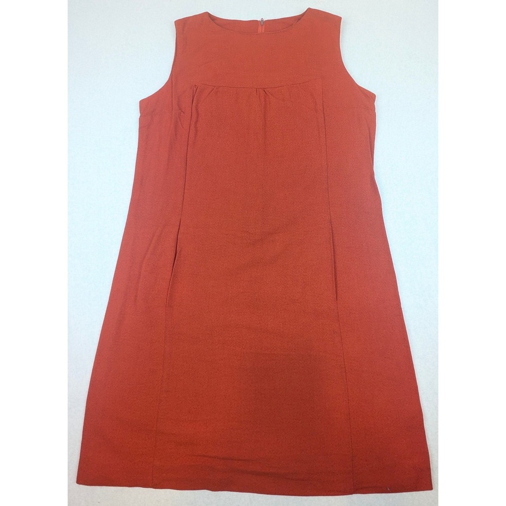 Vtg 60/70's Jr Mates Classic of Boston Orange/Rust Shift Mod Dress Mini Jumper